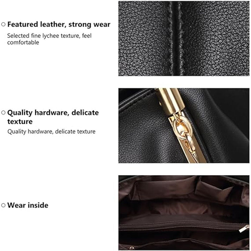 Women's Tote Bags, Large Leather Shoulder Bag Purse Top Handle Hobo Handbag