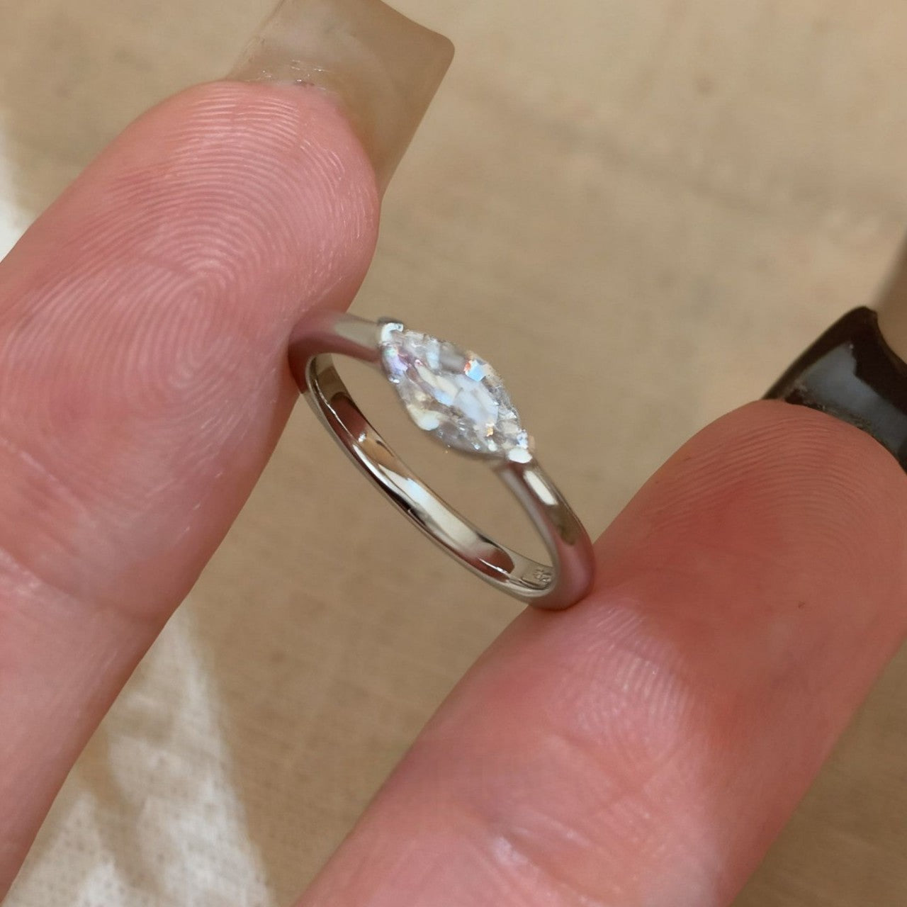 Women's Retro Minimalist Horse-Eye Diamond Ring