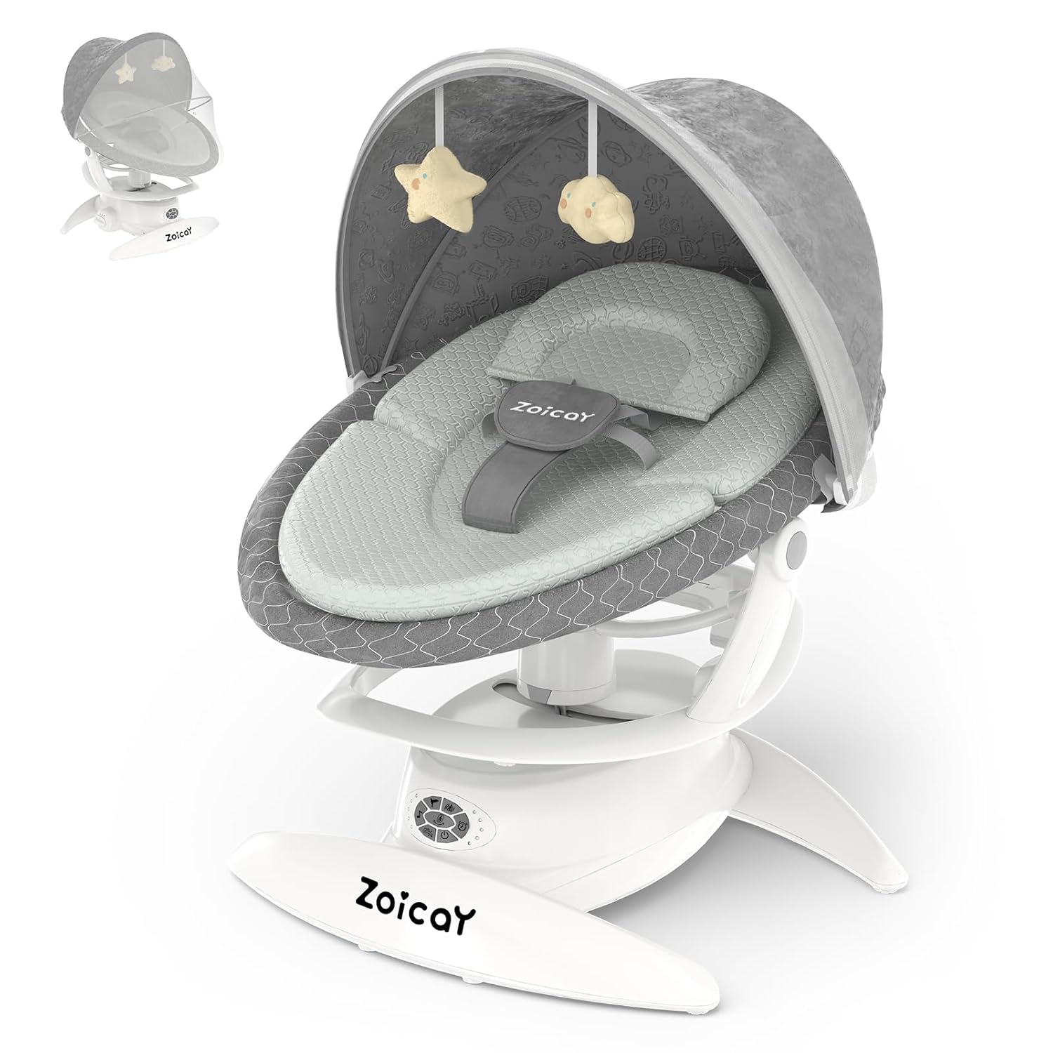 Baby Swing For Infants With Motion Detection, Electric Baby Swing With 3 Swing Modes, 12 Lullabies  5-Speeds
