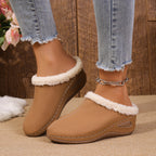 Fashion Plush Slippers Outdoor Wedges Sandals Women's Garden Shoes