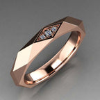Simple Women's Ring With Real Gold Plating And Zircon Inlay