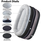 Human Dog Bed, 63''x31.4''x9.5'' Size Fits You And Pets, Washable Faux Fur Dog Bed For People Doze Off, Napping Orthopedic Dog Bed, Present Plump Pillow, Blanket, Strap - Grey