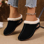 Fashion Plush Slippers Outdoor Wedges Sandals Women's Garden Shoes