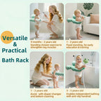 MiniJones Baby Bath Stand Suction Cup Wall-Mounted Adjustable Width Portable Standing Shower Holder
