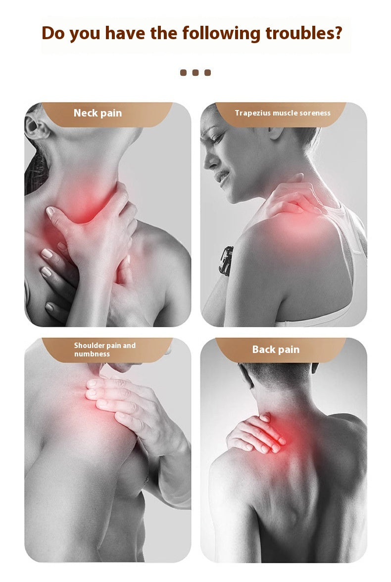 Shoulder Massage Instrument Neck Kneading Hot Compress Multi functional Wireless