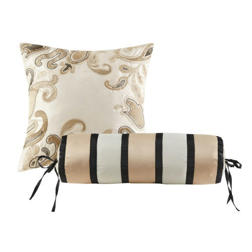 12 Piece Comforter Set With Cotton Bed Sheets Black Queen