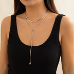 Hip Hop Minimalist Snake Bone Chain Clavicle Chain