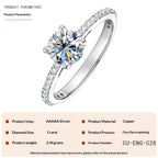 Fashionable, Light-luxury, Versatile, Niche Ring Featuring Faux Moissanite With A Four-prong Zircon Setting And Electroplated Finish