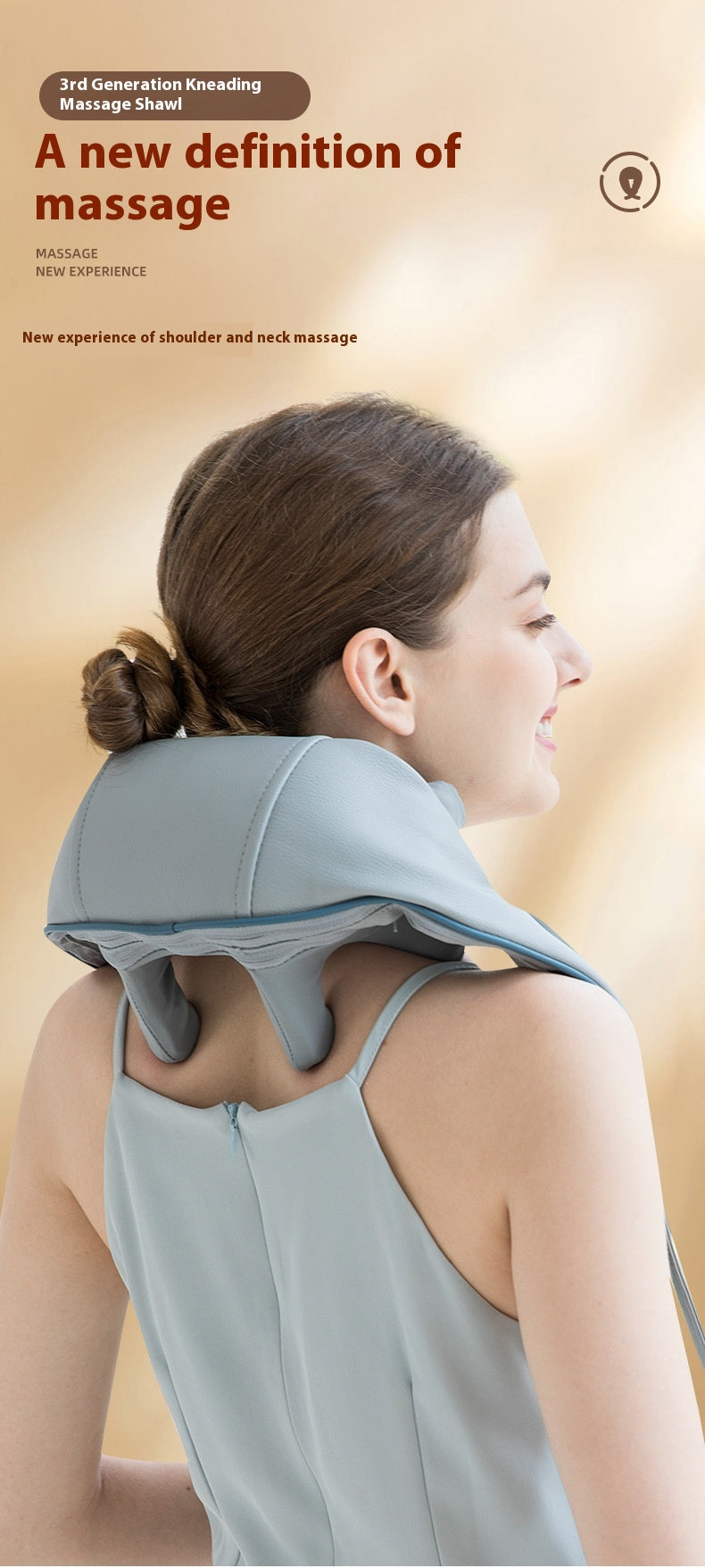 Shoulder Massage Instrument Neck Kneading Hot Compress Multi functional Wireless