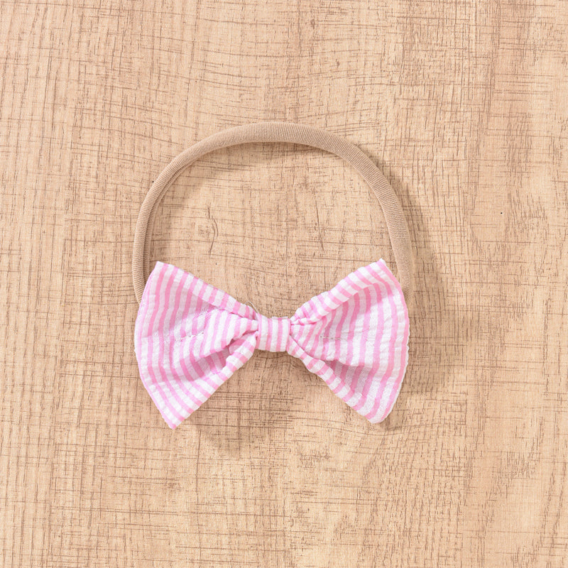 Toddler Girl's Bunny Embroidered Dress, Round Neck Short Sleeve A-Line Dress With Back Button Closure